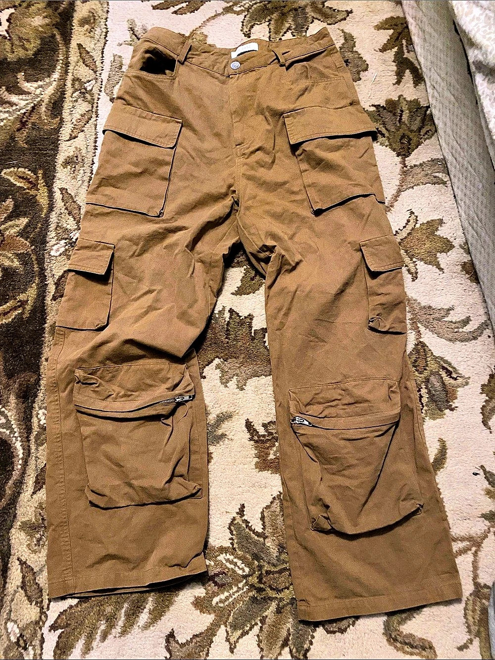 DE BASE Cargo Pants Brown Size Large